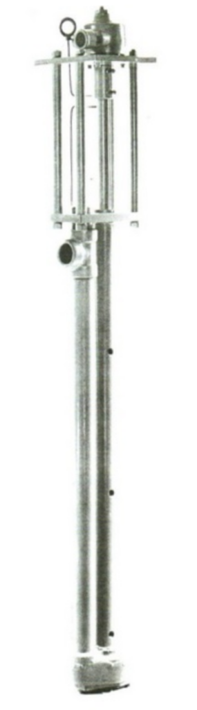 A monochromatic image of a 1 HP Transfer Pump for Molten Salt against a white background.